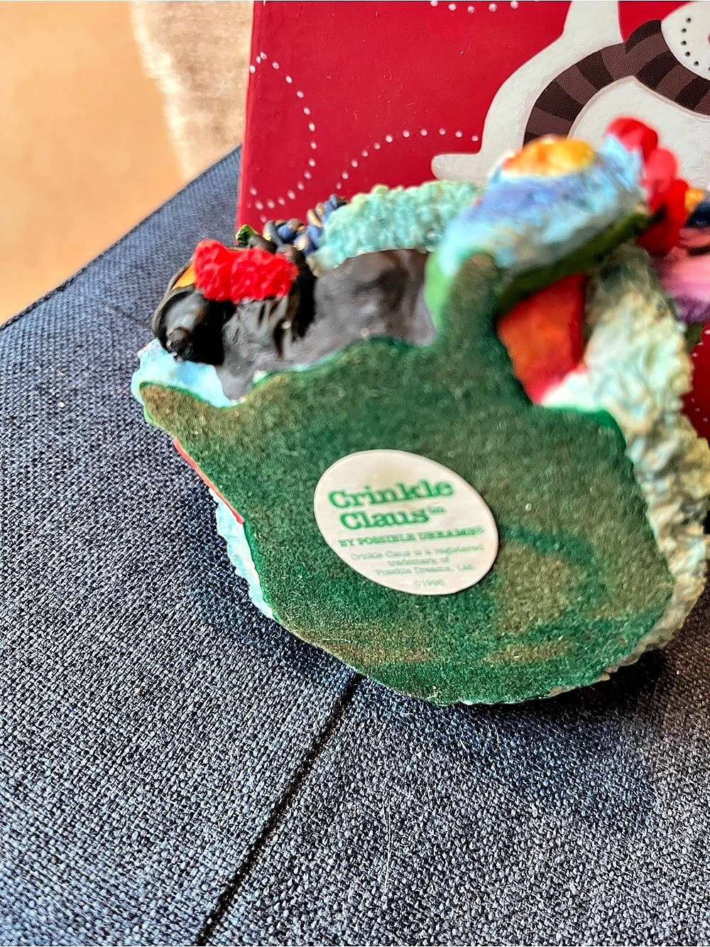 Possible Dreams Crinkle Claus Figurine Multicolor Holiday Decor
